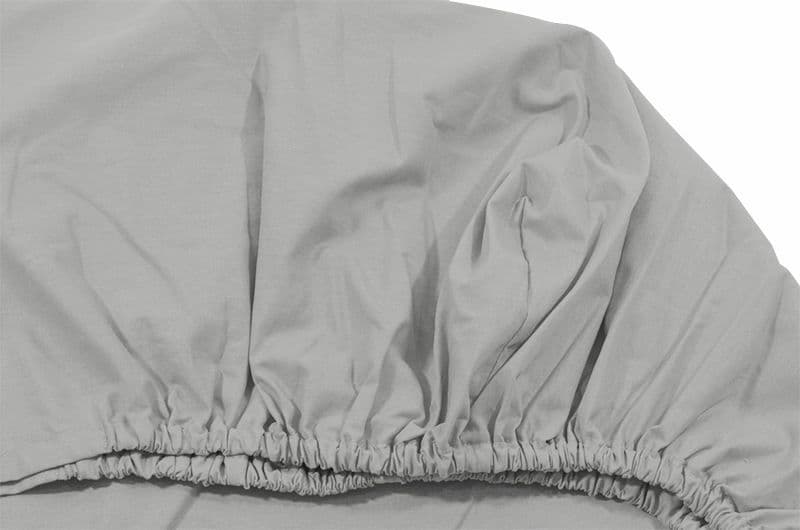 Cearceaf gri KidsDecor cu elastic din bumbac 70 x 160 cm