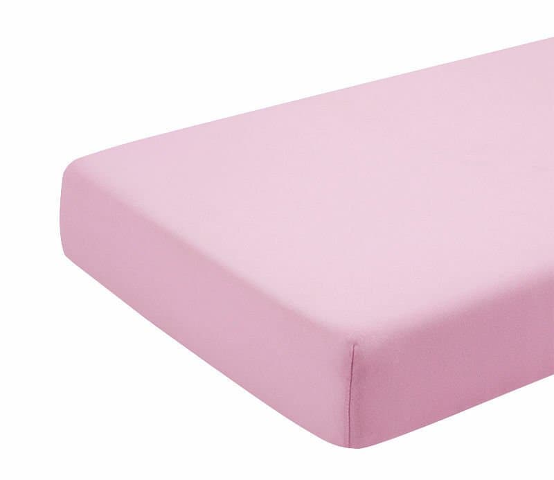 Cearceaf roz KidsDecor cu elastic din bumbac 70 x 140 cm