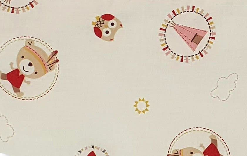 Sac de dormit copii 0.8 cm KidsDecor Mici indieni din bumbac 140 cm