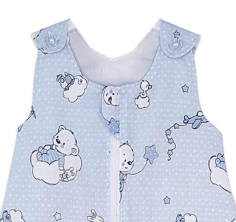 Sac de dormit copii 1 tog KidsDecor Ursuletul Martinica albastru din bumbac 140 cm