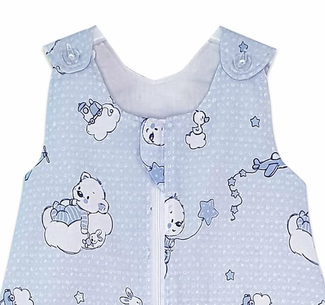 Sac de dormit copii 1 tog KidsDecor Ursuletul Martinica albastru din bumbac 95 cm