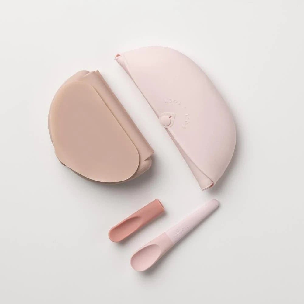 Set diversificare hrana bebelusi Miniware Sili Mini GO 3 piese Pink Antioxidant