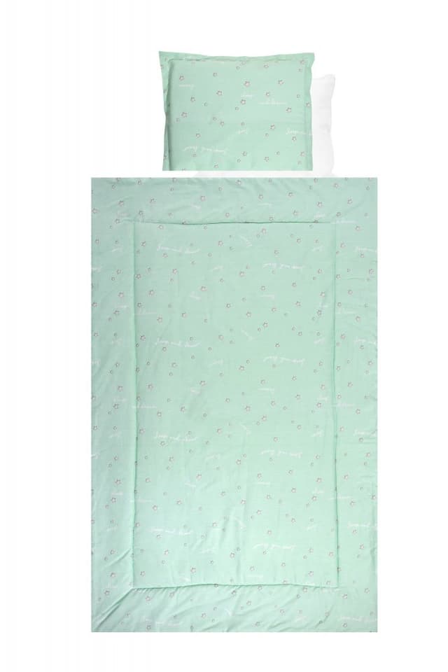 Set lenjerie pat 4 piese bumbac ranforce Friends Green