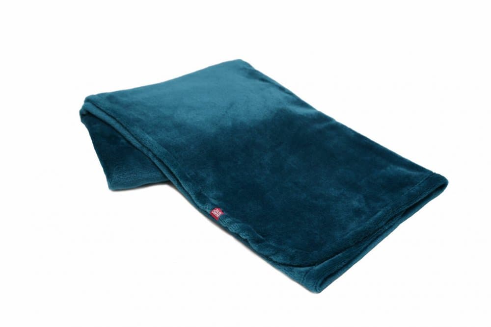 Paturica pufoasa de plus KidsDecor 100x120 cm din polyester Turcoaz
