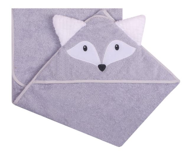 Prosop de baie cu gluga cu urechi din bumbac 80x80 cm Grey Fox