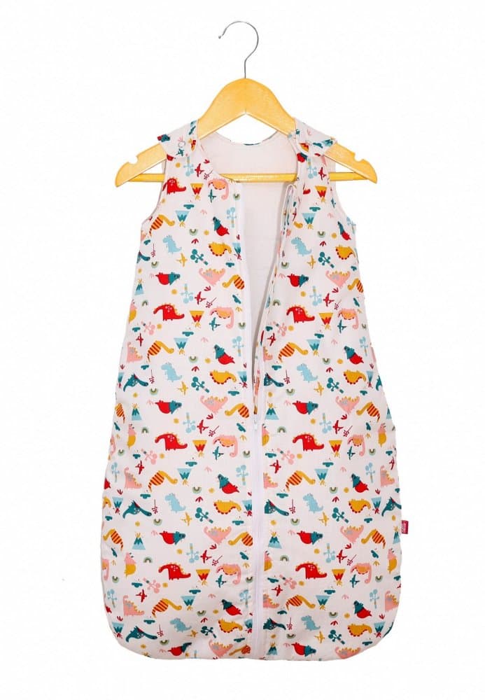 Sac de dormit copii 0.8 tog KidsDecor Cute Dinosaurs din bumbac 140 cm