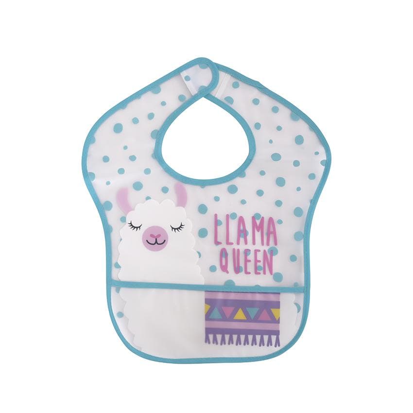 Set 2 bavete impermeabile peva 28,5 x 36 cm inchidere cu banda velcro fetite
