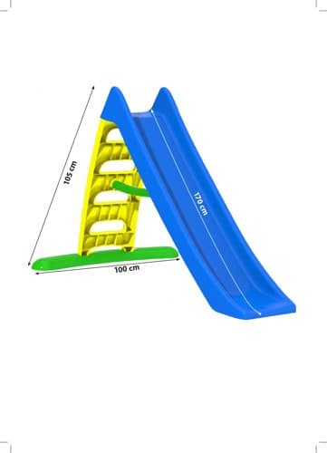 Tobogan pentru copii Dohany Speed Albastru, rezistent UV, panta alunecare 170cm, utilizare interiorexterior, scara mare cu manere sustinere