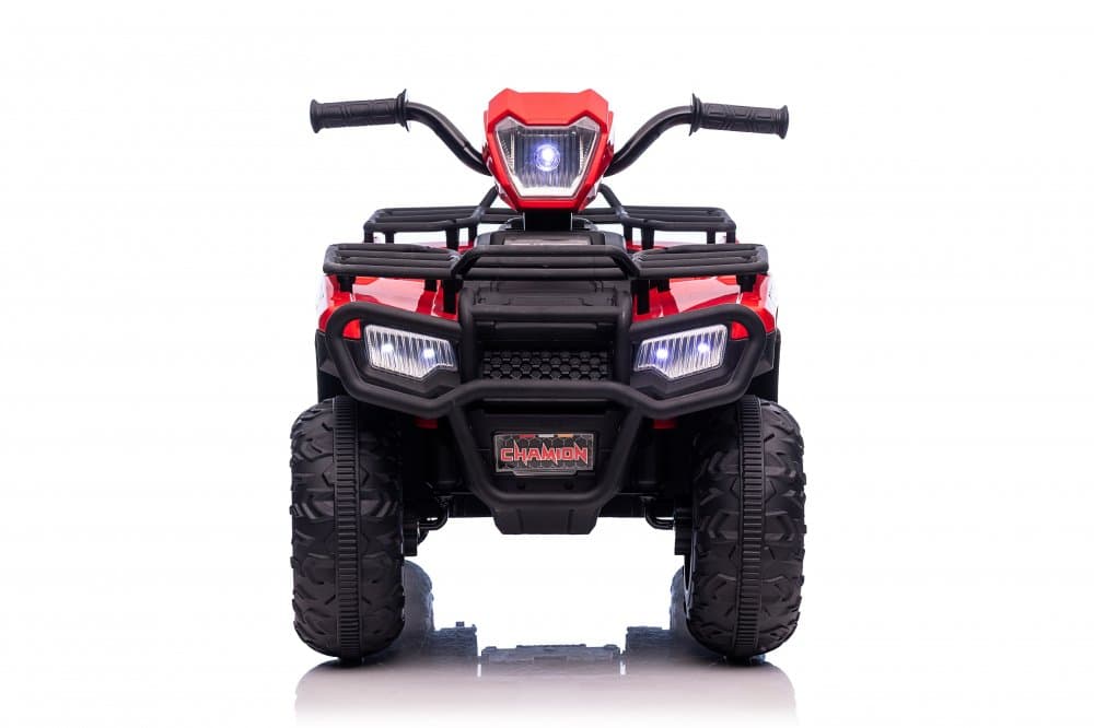 Atv electric pentru copii Nichiduta Super Me Red 12V 70W cu scaun din piele, mufa Mp3, Usb si bara de protectie