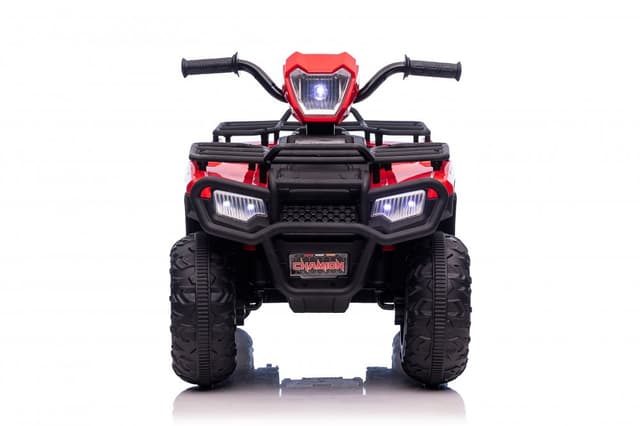 Atv electric pentru copii Nichiduta Super Me Red 12V 70W cu scaun din piele, mufa Mp3, Usb si bara de protectie