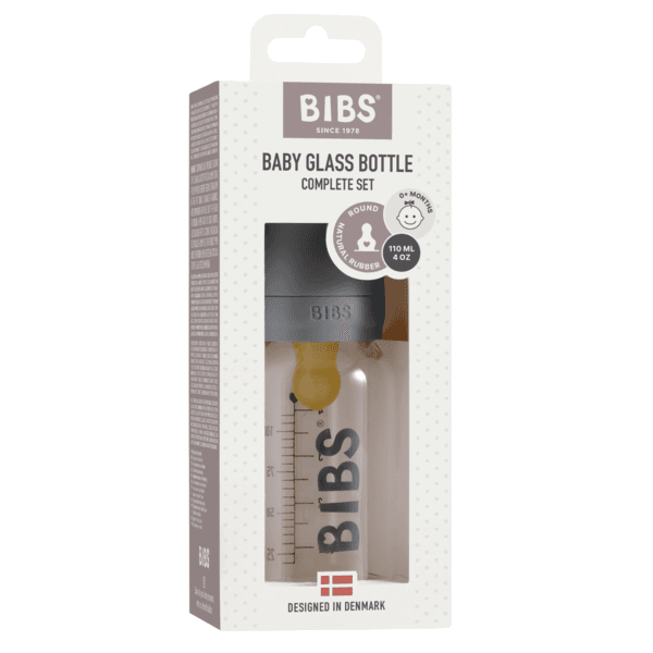 Biberon anticolici din sticla Bibs 110 ml iron