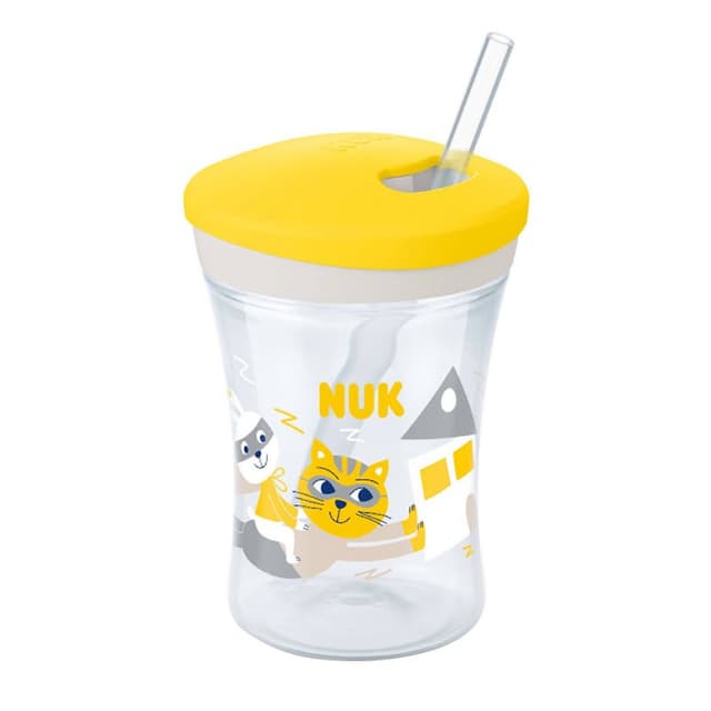 Cana Nuk Evolution Action cu pai 230 ml de la 12 luni galben