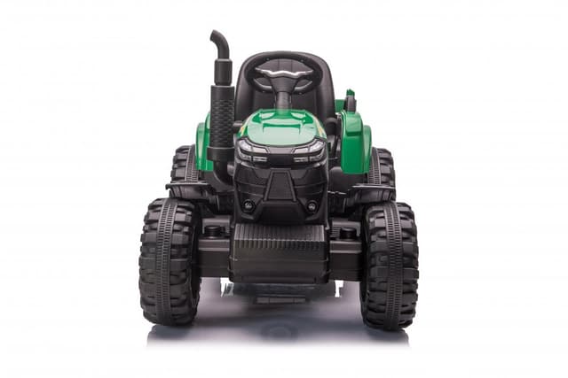 Tractor electric pentru copii Nichiduta Agriculture Green 12V 80W cu telecomanda, pornire la buton, Mp3, Usb si remorca detasabila