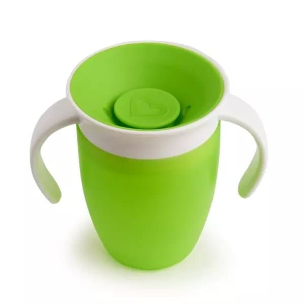 Cana Miracle 360 Munchkin cu manere 207ml 6L+ green