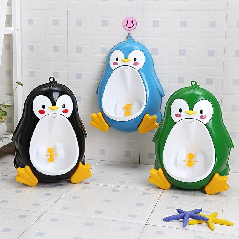 Pisoar pentru baietei Pinguin Albastru