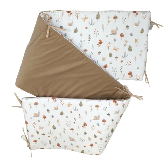 Aparatoare laterala patut 2 fete Comori din natura velvet bej 180 x 35 cm