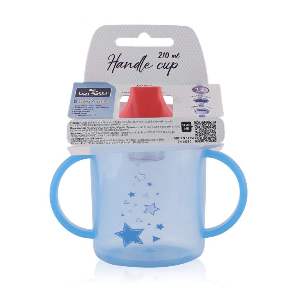 Cana cu manere si cioc 12 luni+ 210 ml Blue