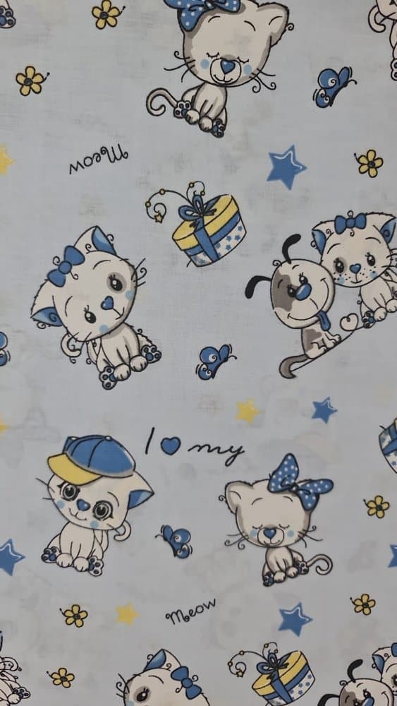 Saltea basic cu animalute 120604 cm blue Kreis Design