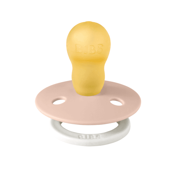 Suzeta fosforescenta Bibs Colour Glow Latex tetina rotunda 18 luni + Blush