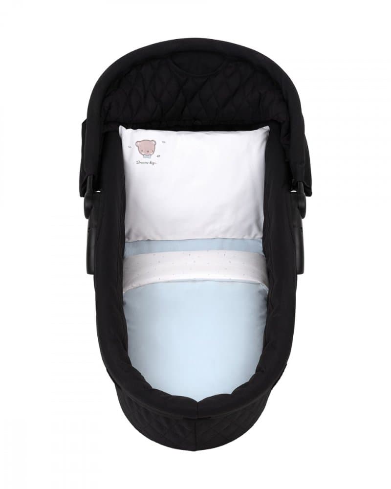Set lenjerie cu 6 piese pentru landou sau patut co-sleeper KikkaBoo Dream Big Blue