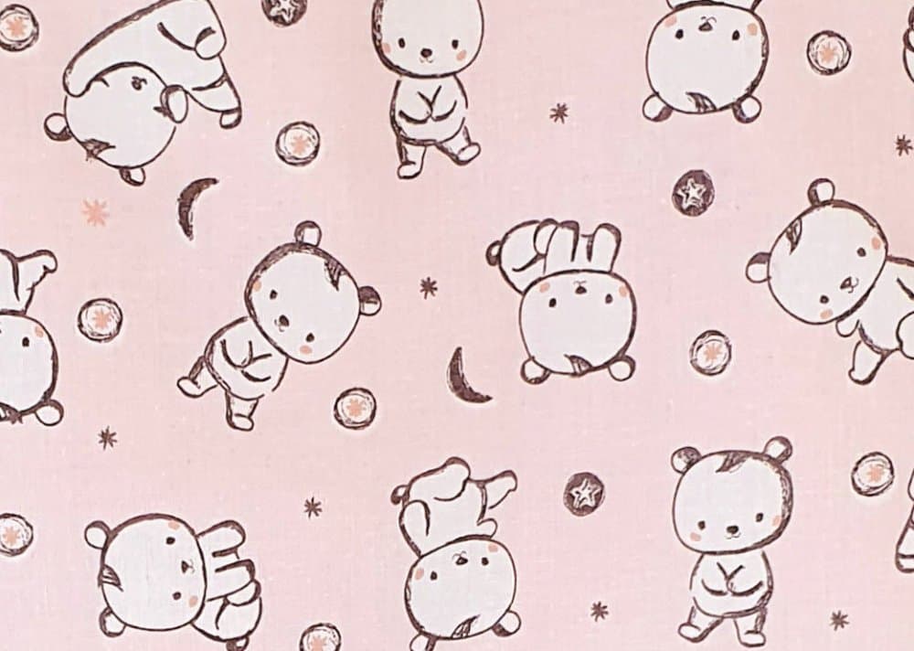 Sac de dormit copii 1.5 tog Baby Bear roz din bumbac 110 cm