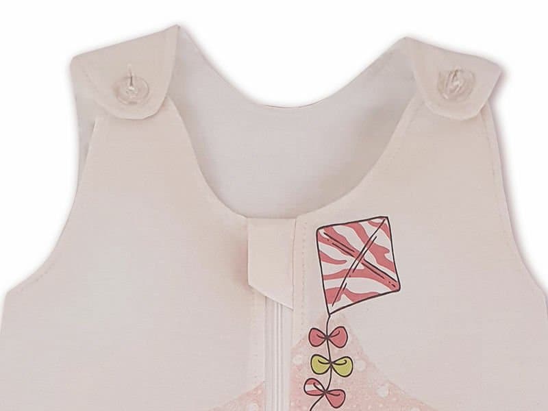 Sac de dormit copii 1.5 tog Hai la joaca roz din bumbac 110 cm