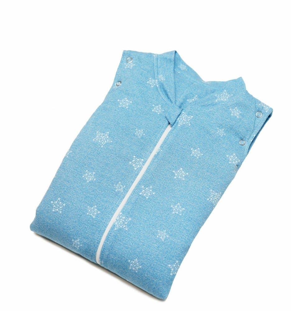 Sac de dormit cu picioruse KidsDecor 1 tog Stars in your eyes Blue 100 cm