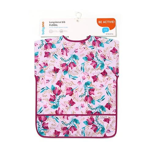 Baveta Baby Ono cu maneca lunga model floral