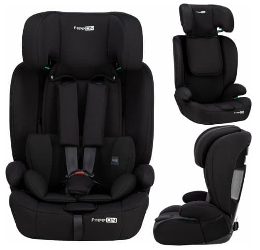 Scaun auto pentru copii Uran I-Size 76-150cm cu tetiera reglabila in 14 pozitii Black