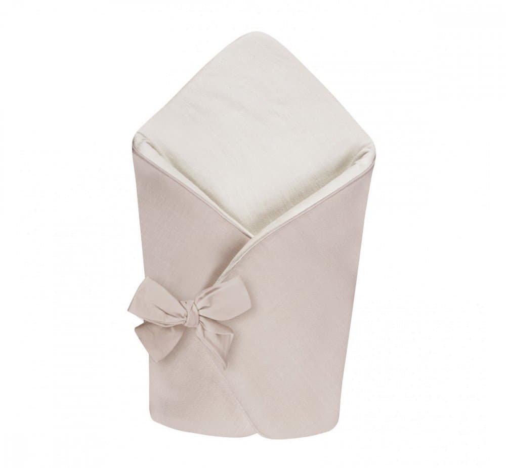 Wrap Babyhorn nou nascut din in paturica de infasat cu doua fete Natural si Bej