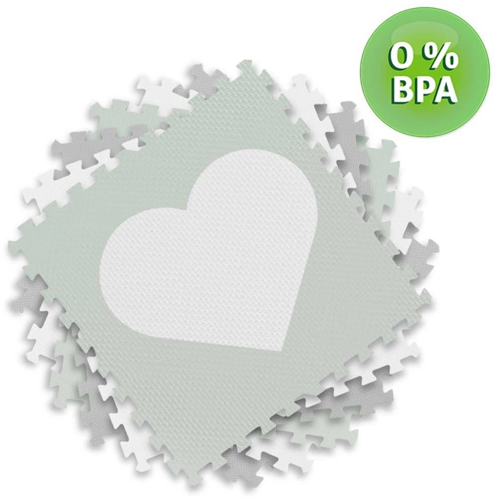 Covoras puzzle multifunctional pentru copii Ricokids 151x151 cm GriMenta din spuma EVA inodora, 16 piese cu doua fete,termoizolant,antiderapant,constructie in configuratii multiple