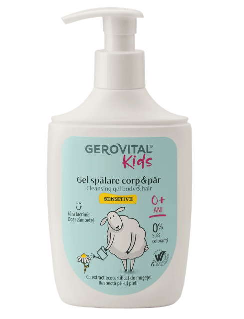 Gel pentru spalare corp si par Gerovital Kids Sensitive 300 ml