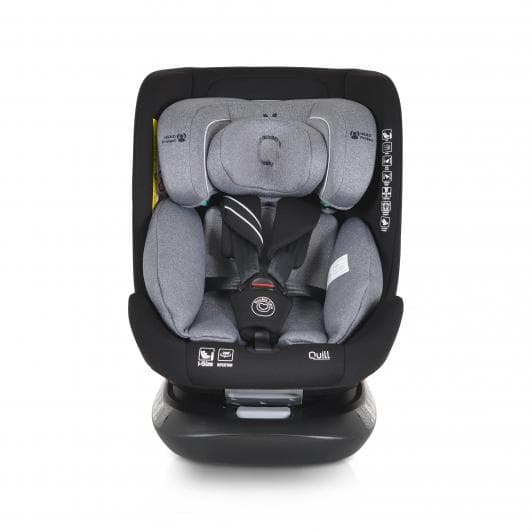 Scaun auto cu Isofix Cangaroo Quill I-size 40-150 cm Grey,Sezut rotativ 360 grade,Spatar reglabil 5 pozitii,Tetiera reglabila 15 pozitii,SIP-Protectie impact lateral,Top tether,Rear Facing pana la 105cm,Centuri de siguranta