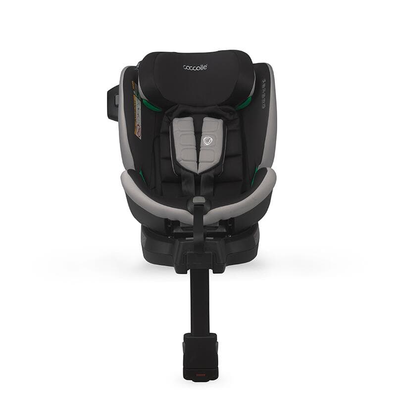Scaun auto iSize Coccolle Mago Jet Black 40-150 cm, isofix, picior de fixare, rotire 360 grade, tetiera reglabila