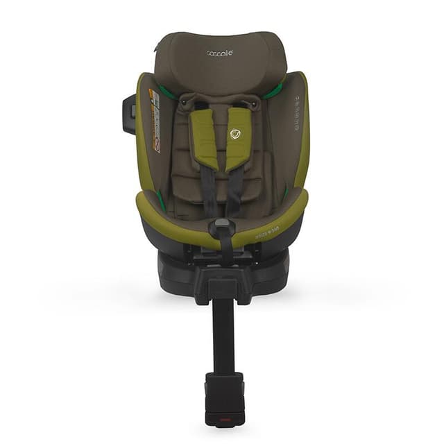 Scaun auto iSize Coccolle Mago Olive Khaki 40-150 cm, isofix, picior de fixare, rotire 360 grade, tetiera reglabila