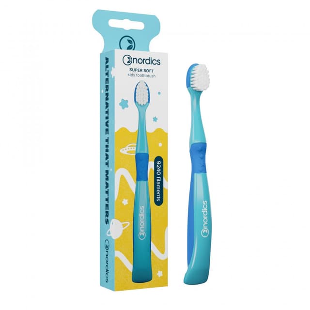 Periuta de dinti copii Premium 9240 filamente super moale albastru Nordics