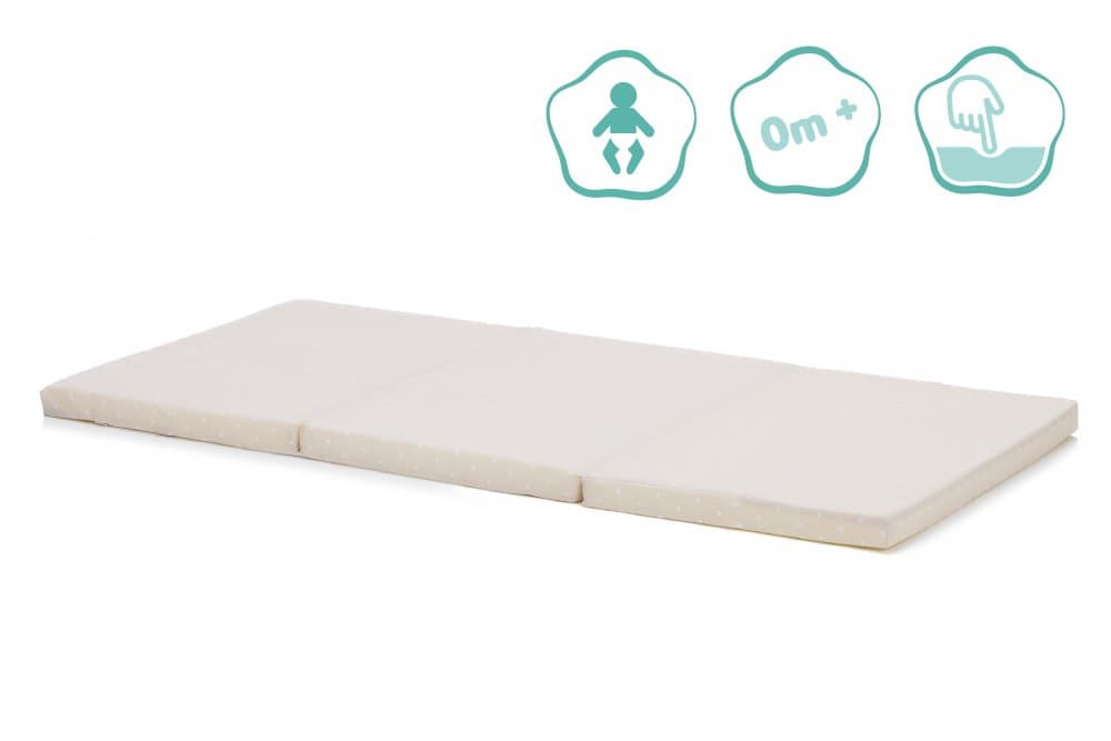 Saltea pliabila pentru copii Fillikid Beige Buline 120x60x4 cm