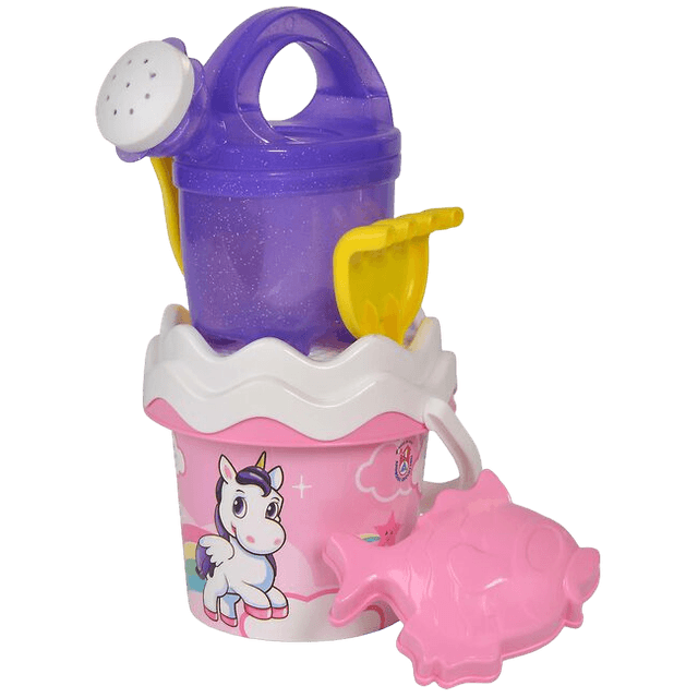 Set jucarii pentru apa si nisip cu galetusa Unicorn