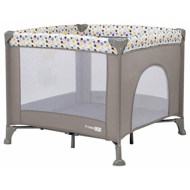 Tarc de joaca FreeON patrat 93x93x87 cm pana la 15 kg 6 luni+ Gri