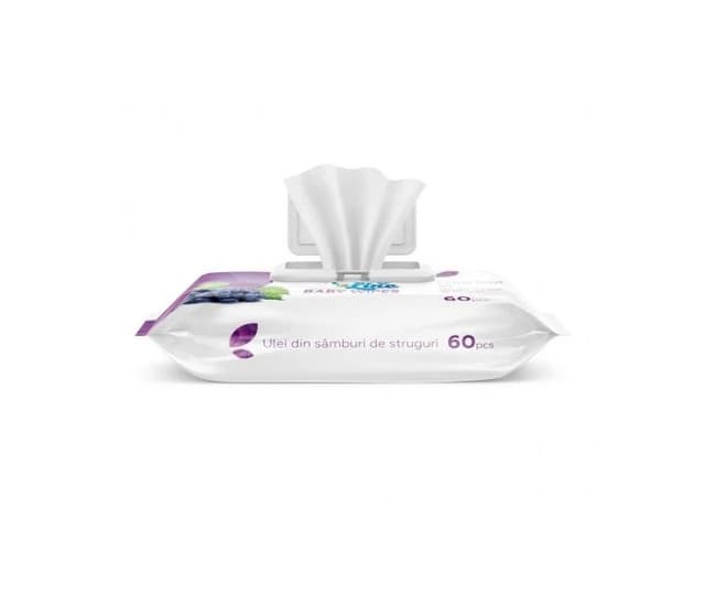 Servetele umede Doctor Wipes cu ulei din samburi de struguri Grapes 60 bucati in cutie cu capac