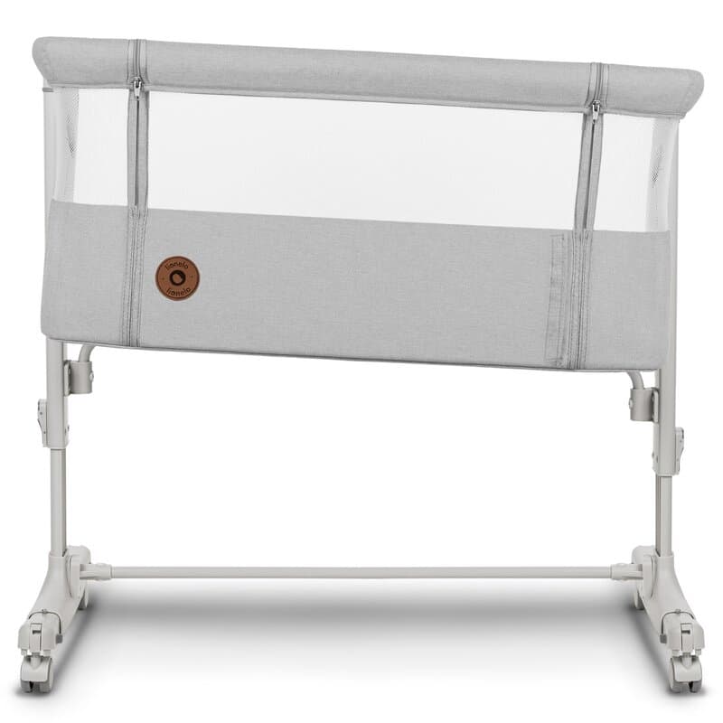 Patut co-sleeper 3 in 1 Lionelo Aurora cu leganare si setare unghiulara bejgri, saltea, geanta transport, reglabil in 5 pozitii pe inaltime, greutate suportata 9 kg, 85x60x66 cm