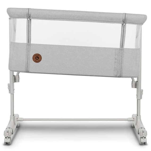 Patut co-sleeper 3 in 1 Lionelo Aurora cu leganare si setare unghiulara bejgri, saltea, geanta transport, reglabil in 5 pozitii pe inaltime, greutate suportata 9 kg, 85x60x66 cm