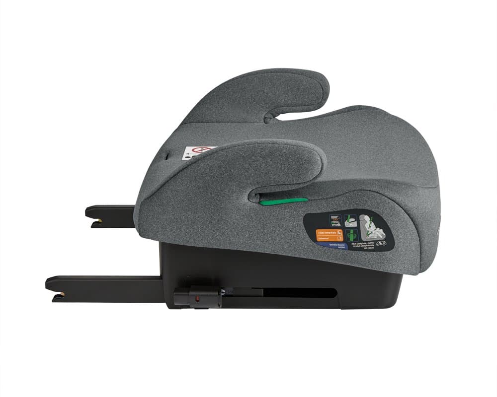 Inaltator auto pentru copii cu Isofix KikkaBoo i-Tip Dark Grey 125-150 cm,Certificare I-Size,sezut ergonomic,husa detasabila,centura de ghidaj pentru centura auto