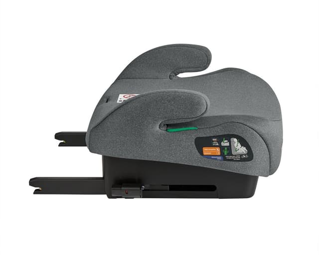 Inaltator auto pentru copii cu Isofix KikkaBoo i-Tip Dark Grey 125-150 cm,Certificare I-Size,sezut ergonomic,husa detasabila,centura de ghidaj pentru centura auto