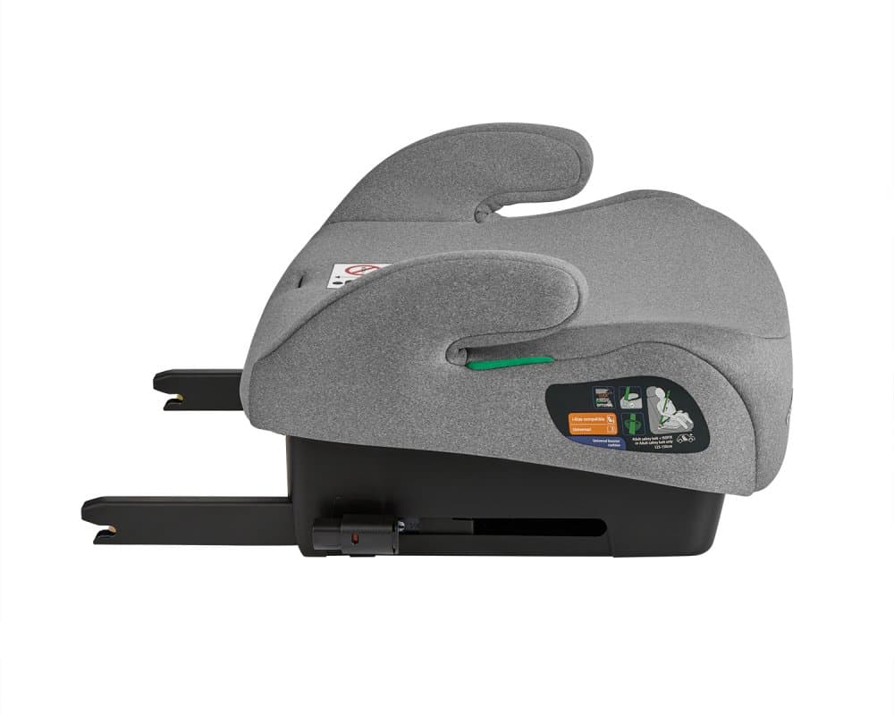 Inaltator auto pentru copii cu Isofix KikkaBoo i-Tip Light Grey 125-150 cm,Certificare I-Size,sezut ergonomic,husa detasabila,centura de ghidaj pentru centura auto