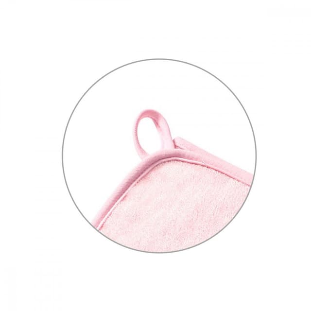 Prosop copii Baby Ono cu gluga fibra bambus 100x100 cm fluturas roz
