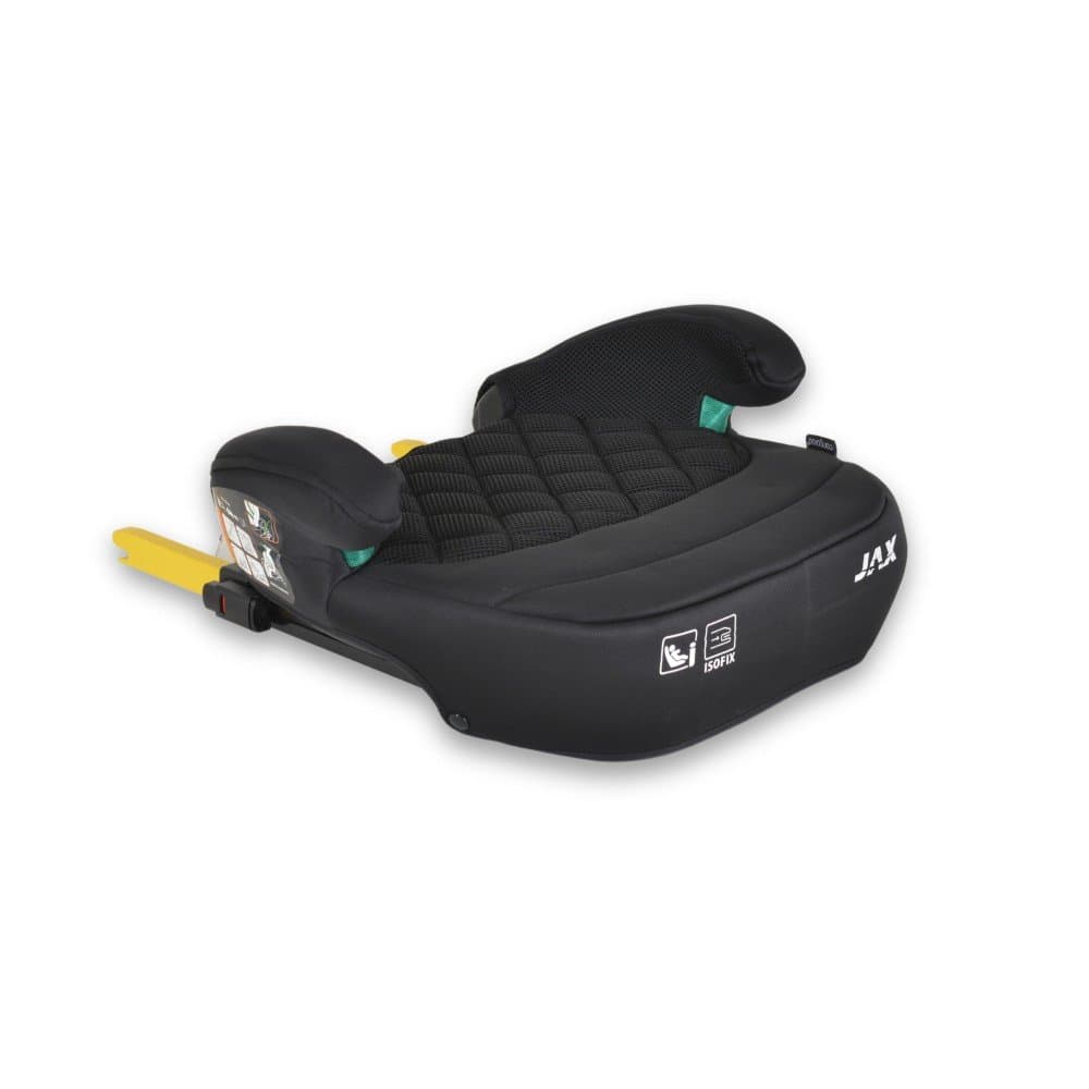 Inaltator auto pentru copii Cangaroo Jax i-Size Negru 125-150cm,fixare cu isofix,centura de ghidaj,spatar detasabil si husa lavabila