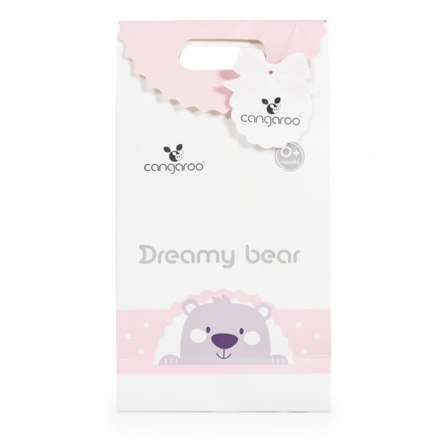 Paturica moale pentru bebelusi 75x100 cm Dreamy bear Roz