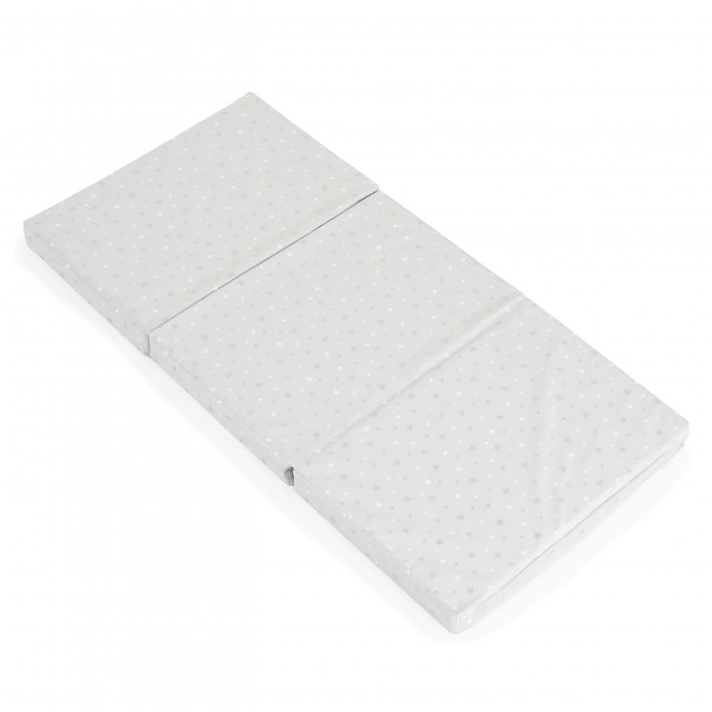 Saltea pliabila pentru copii Moni Mirage Grey 120x60x6 cm,husa din bumbac,miez din spuma poliuretanica de inalta calitate,pliere compacta,husa detasabila cu fermoar