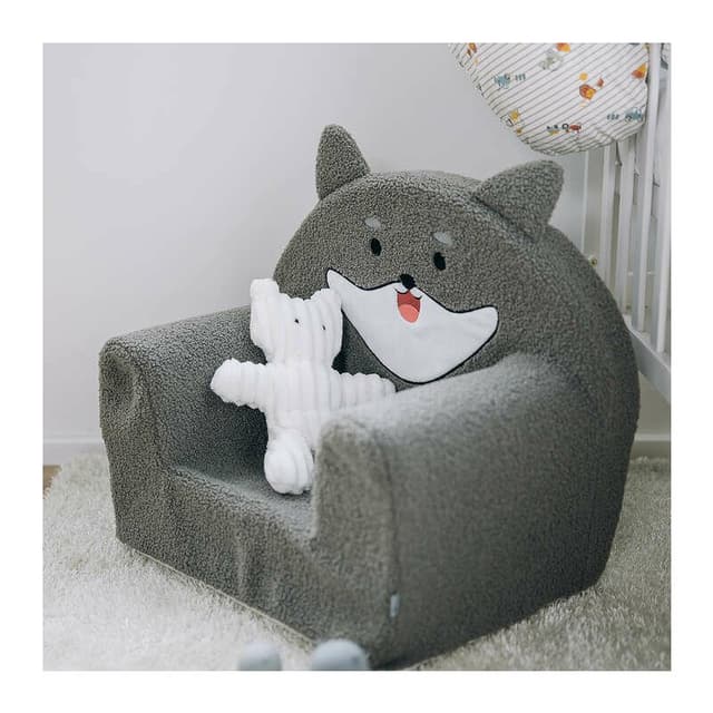 Fotoliu din burete Bubaba Dog 9 luni-5 ani grey